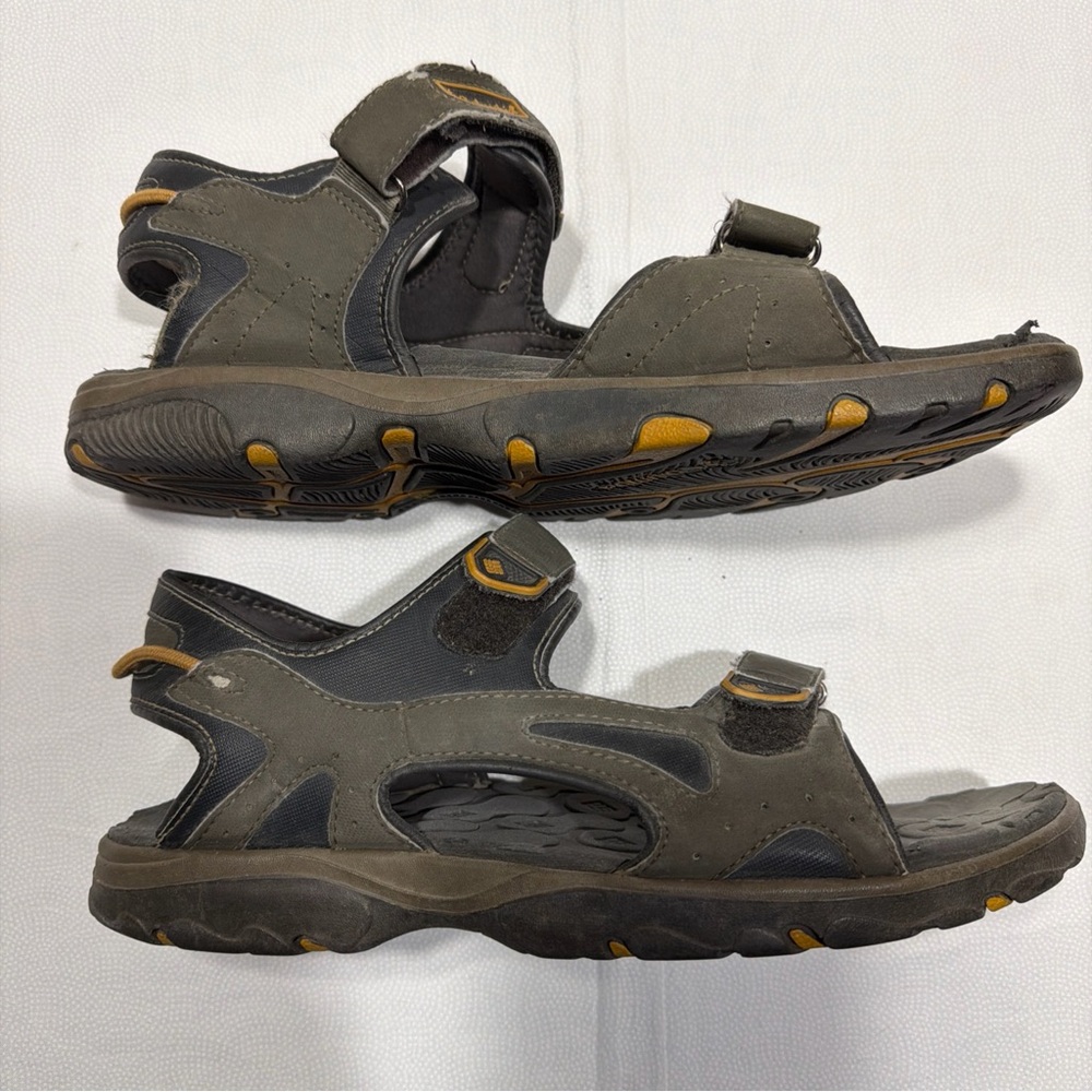 Columbia Hook & Loop Sandals Gray & Gold Great For Outdoor & Water No Size C Pic - Picture 5 of 7